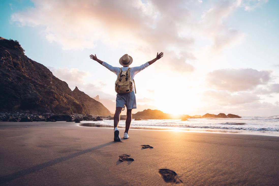 Traveler Enjoying the Beach
